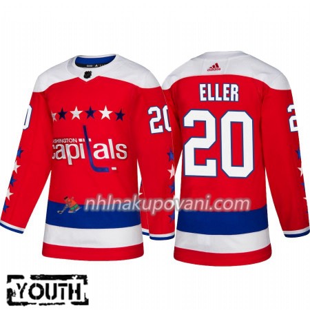 Washington Capitals Dresy Lars Eller 20 Alternate 2018-2019 Adidas Authentic - Dětské